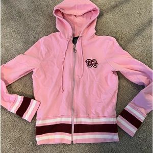 Pink Harley Davidson hooded zip up sweatshirt